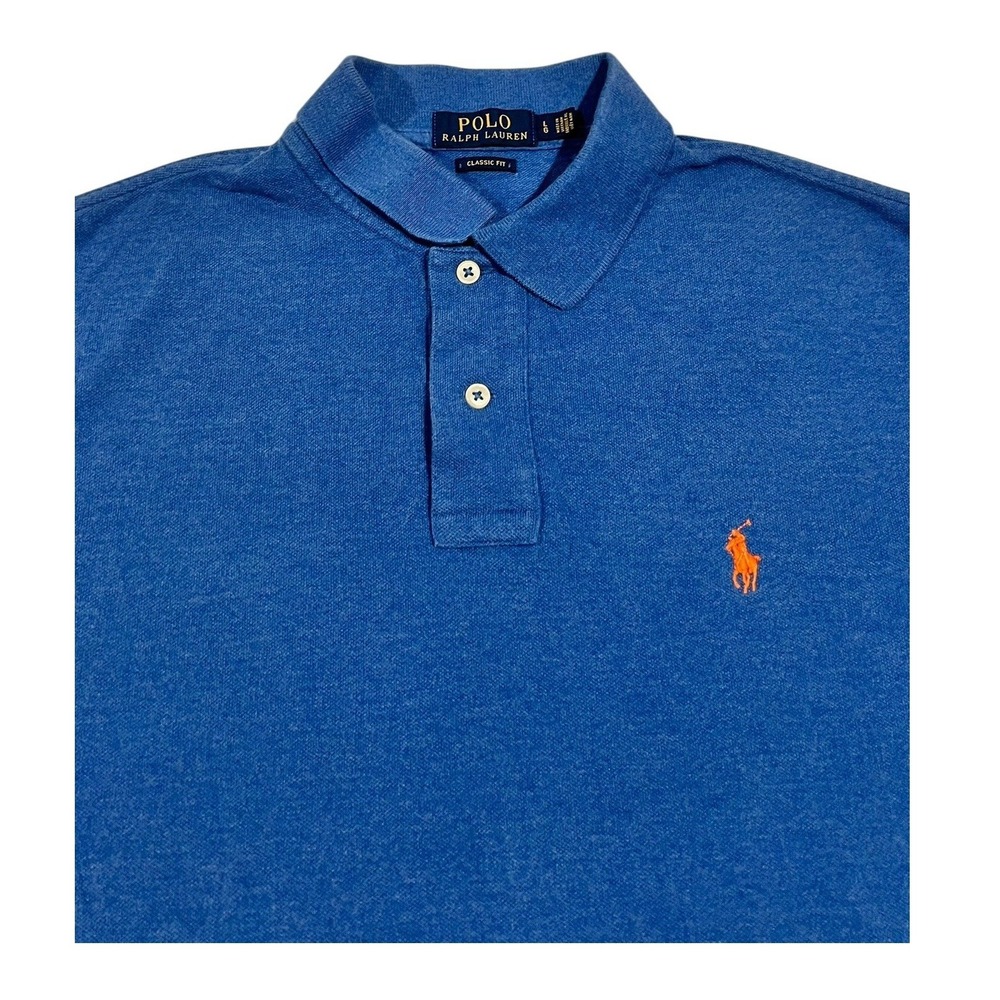 Polo Ralph Lauren Men's Classic Fit Polo Shirt‎ Blue Heather L